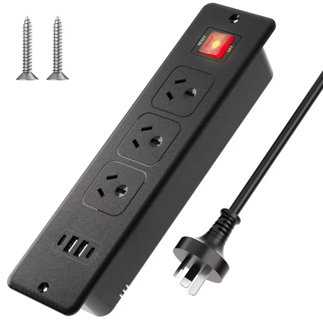 

7-in-1 hidden desktop socket, 4USB fast charging, overload protection, suitable for office furniture/kitchen/meeting room