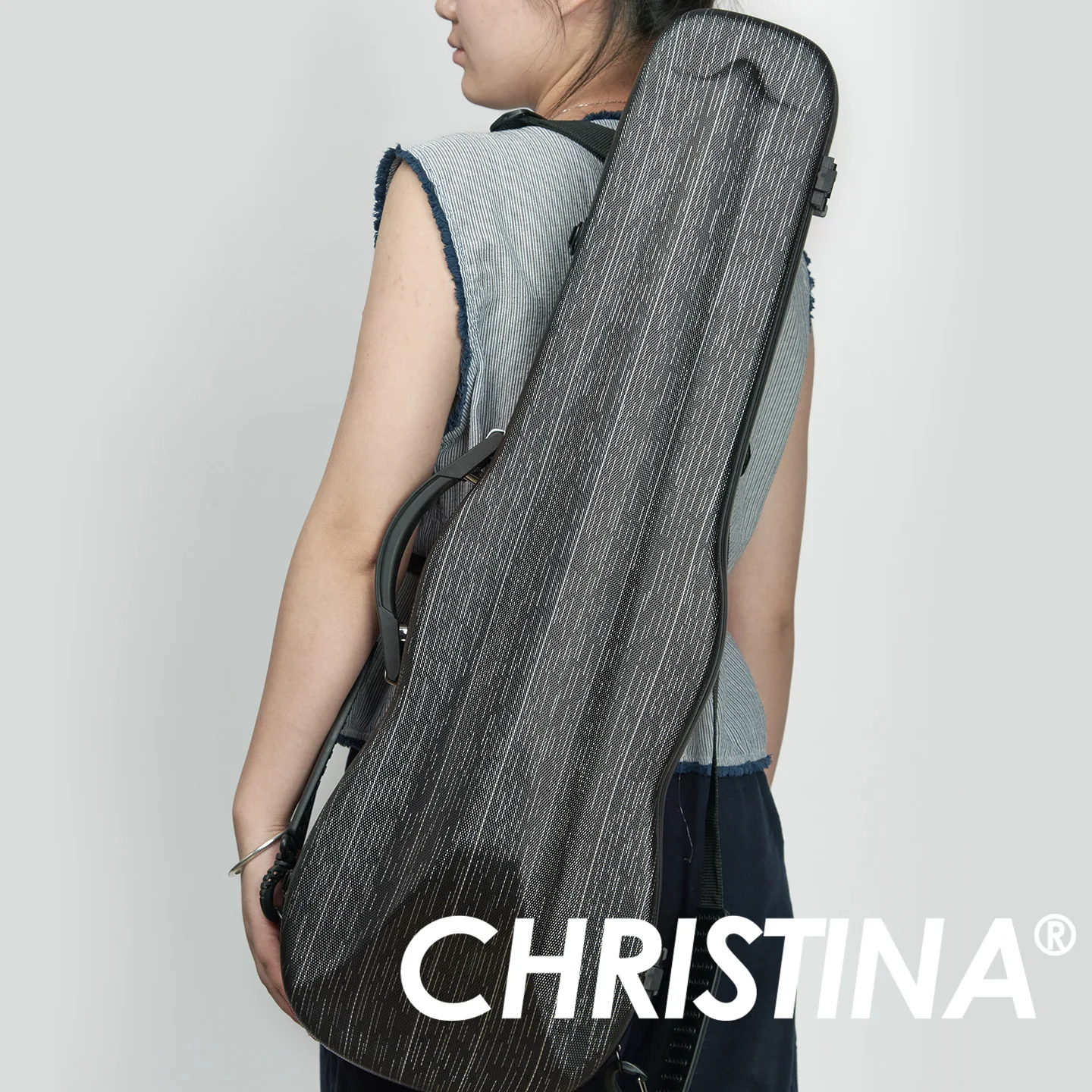 

CHRISTINA High Quality Violin Case New Model Meteor Showers 4/4 Size Lightweight Waterproof Hard Composite PC with Straps