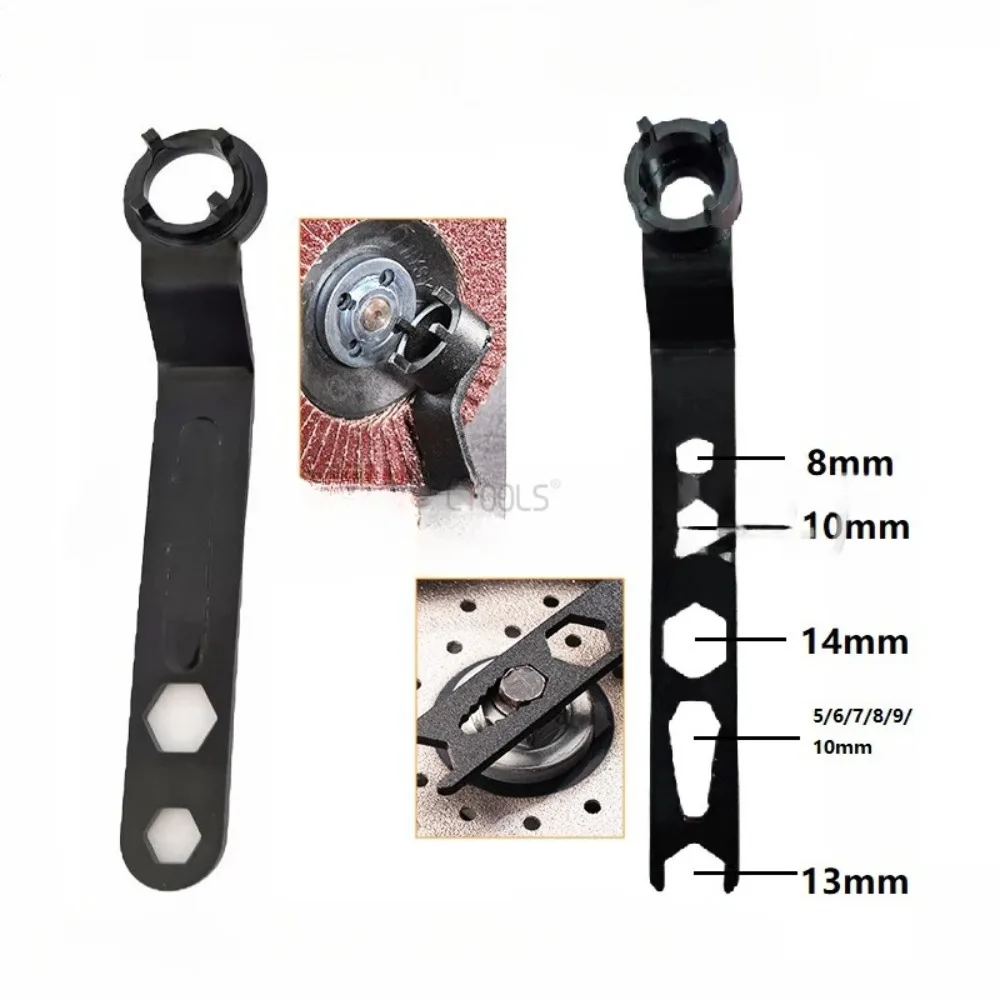 Dual-purpose Angle Grinder Four-claw Wrench Adjustment Thickened Four Claw Dual-purpose Wrench 6-in-1 Hand Tool