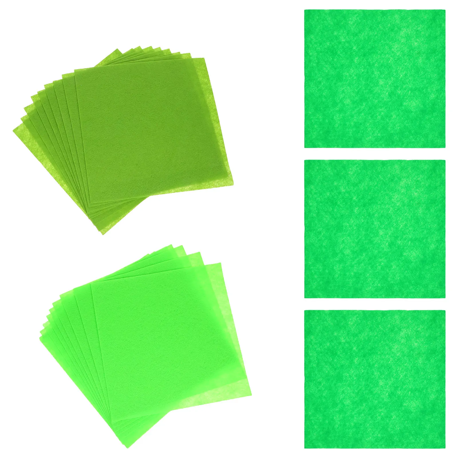 

30Pcs Green Felt Sheets Soft Fabric for Sewing DIY Crafts Halloween Christmas Autumn Patchwork Decoration Material