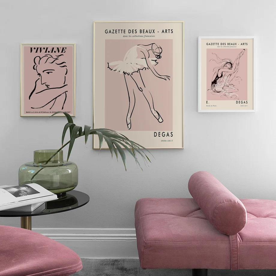 Abstract Lines Woman Ballet Girl Nordic Posters And Prints Modern Wall Art Canvas Painting Wall Pictures For Living Room Decor