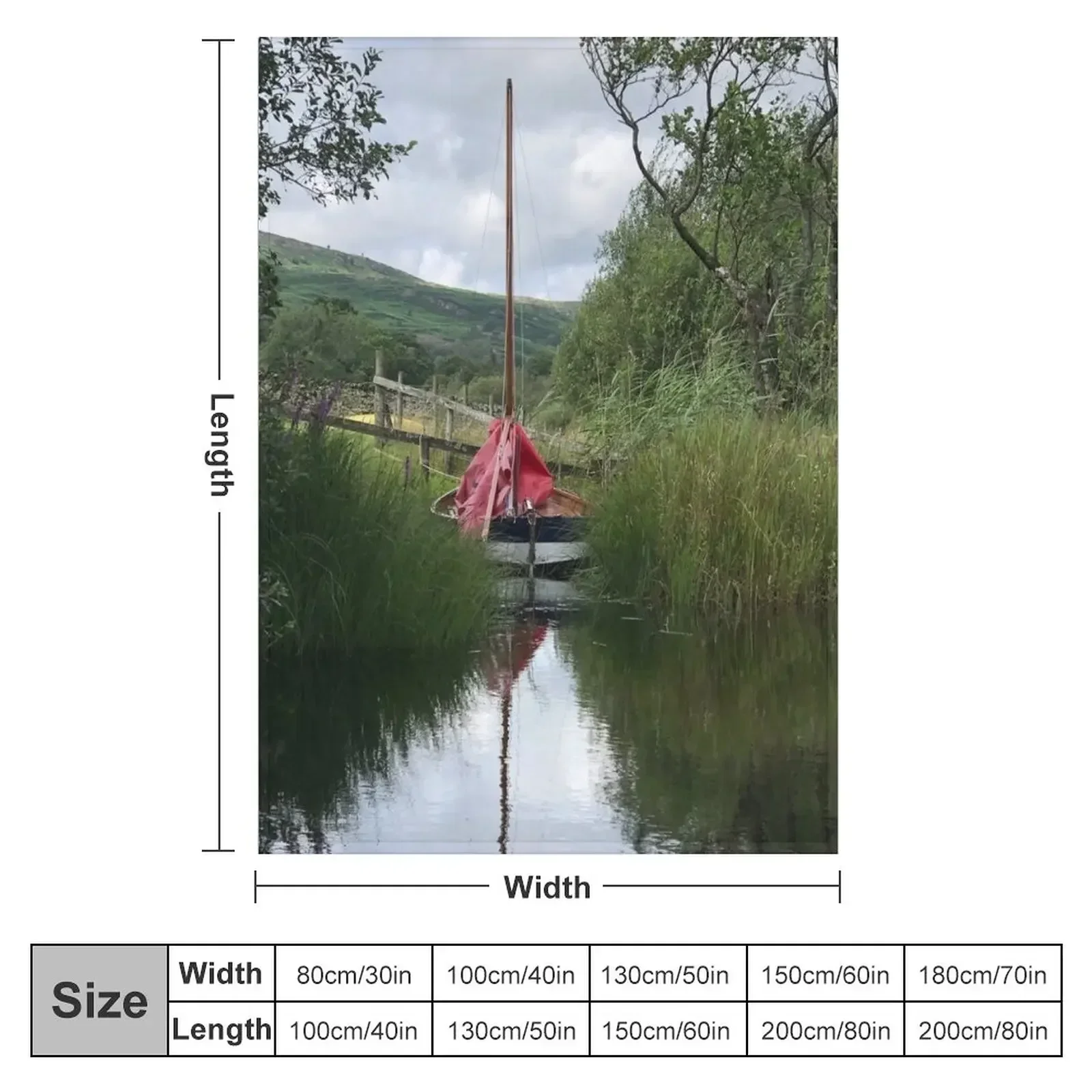 Mirror Dinghy in the lake with a reflection Throw Blanket Blankets For Bed Hairy Blankets Sofas Of Decoration Blankets