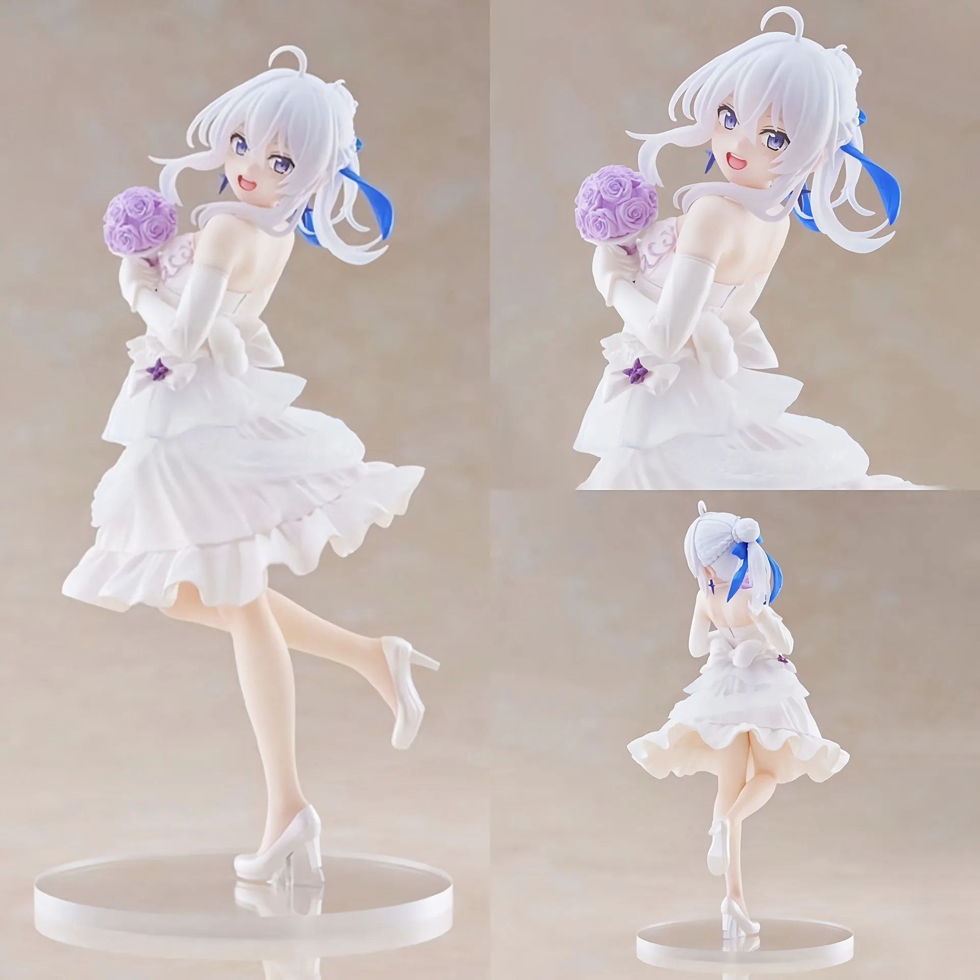 أنيمي الشكل تمثال نموذج فستان الزفاف فستان Elaina الدائمة المشهد البلاستيكية سطح المكتب لعبة الديكور #1