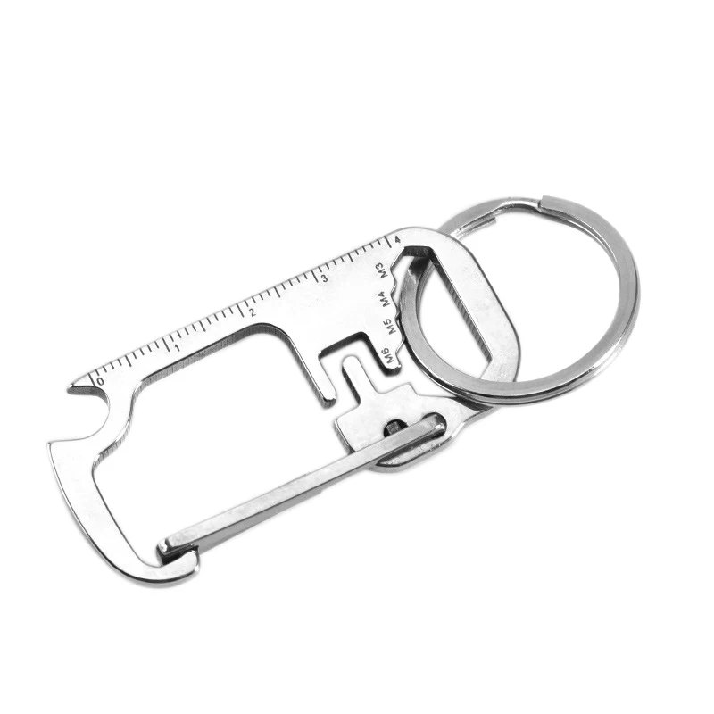 

Carabiner Fishing Keychain with 4cm Ruler Snap Clip Lock Buckle Hook Carabiner Fish Tool Camping Accessory