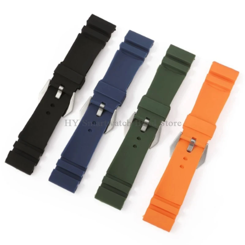 22mm 24mm 26mm Silicone Watch Band for Panerai SUBMERSIBLE PAM441 359 Pa111 Series Rubber Watch Strap Men Bracelet Accessories