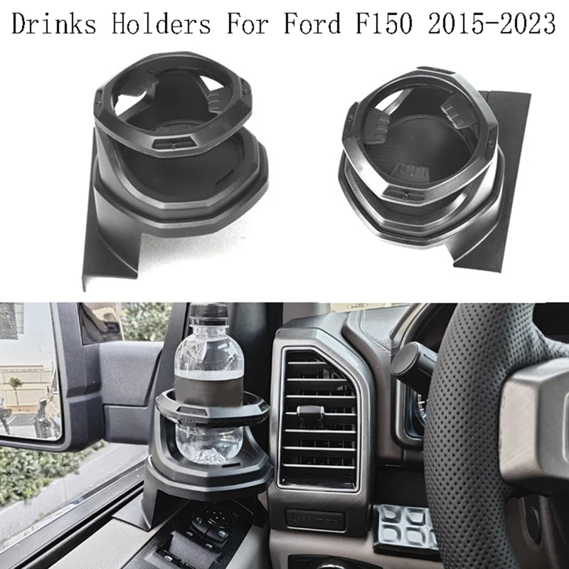 Left/Right Multi-Function Car Window Cup Holder Drinks Holders For Ford F150 2015-2023