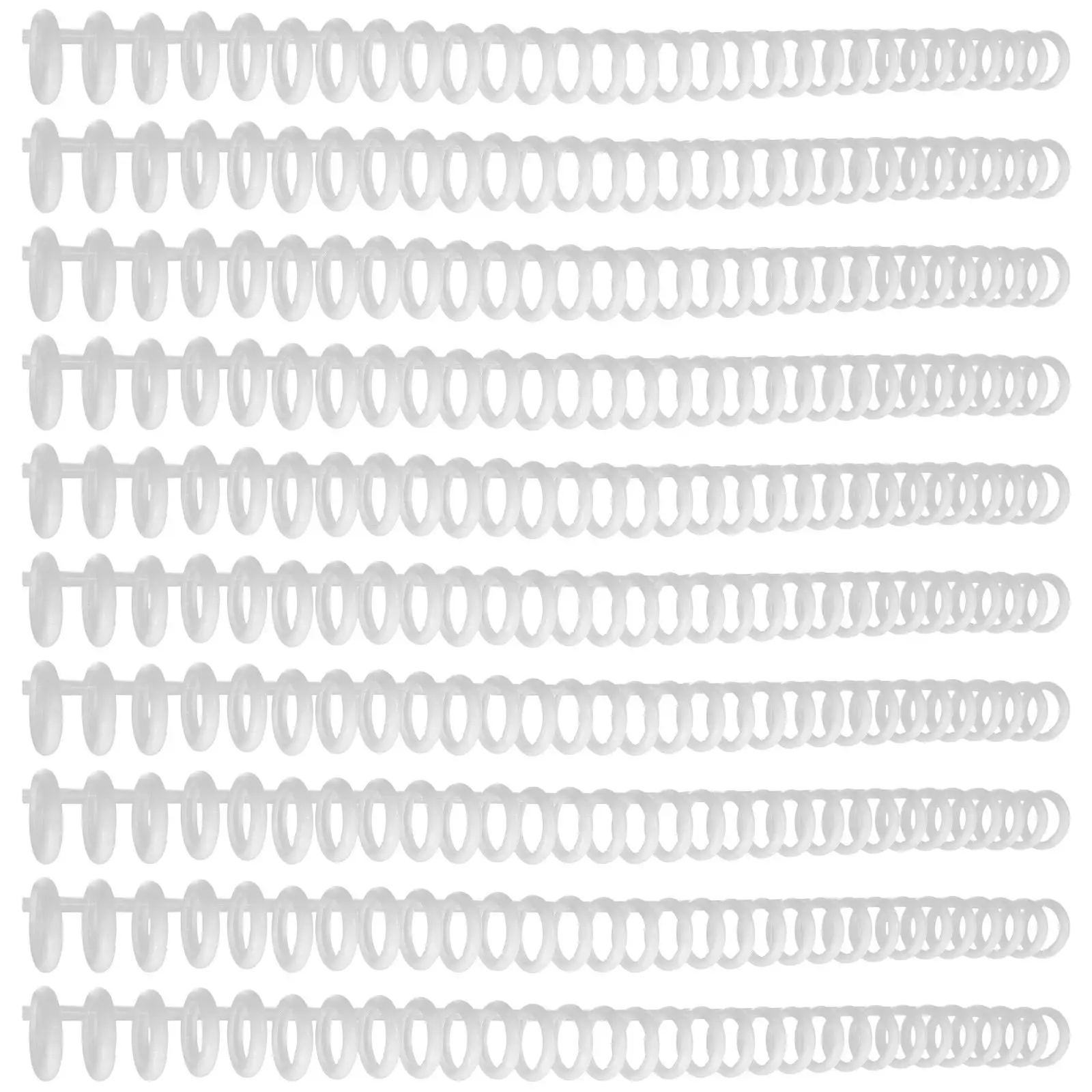

10 Pcs Black Loose-leaf Binder Rings 30 Holes A4 Plastic Document Binding Replacement Spiral Coils Wire Rings Easy Use