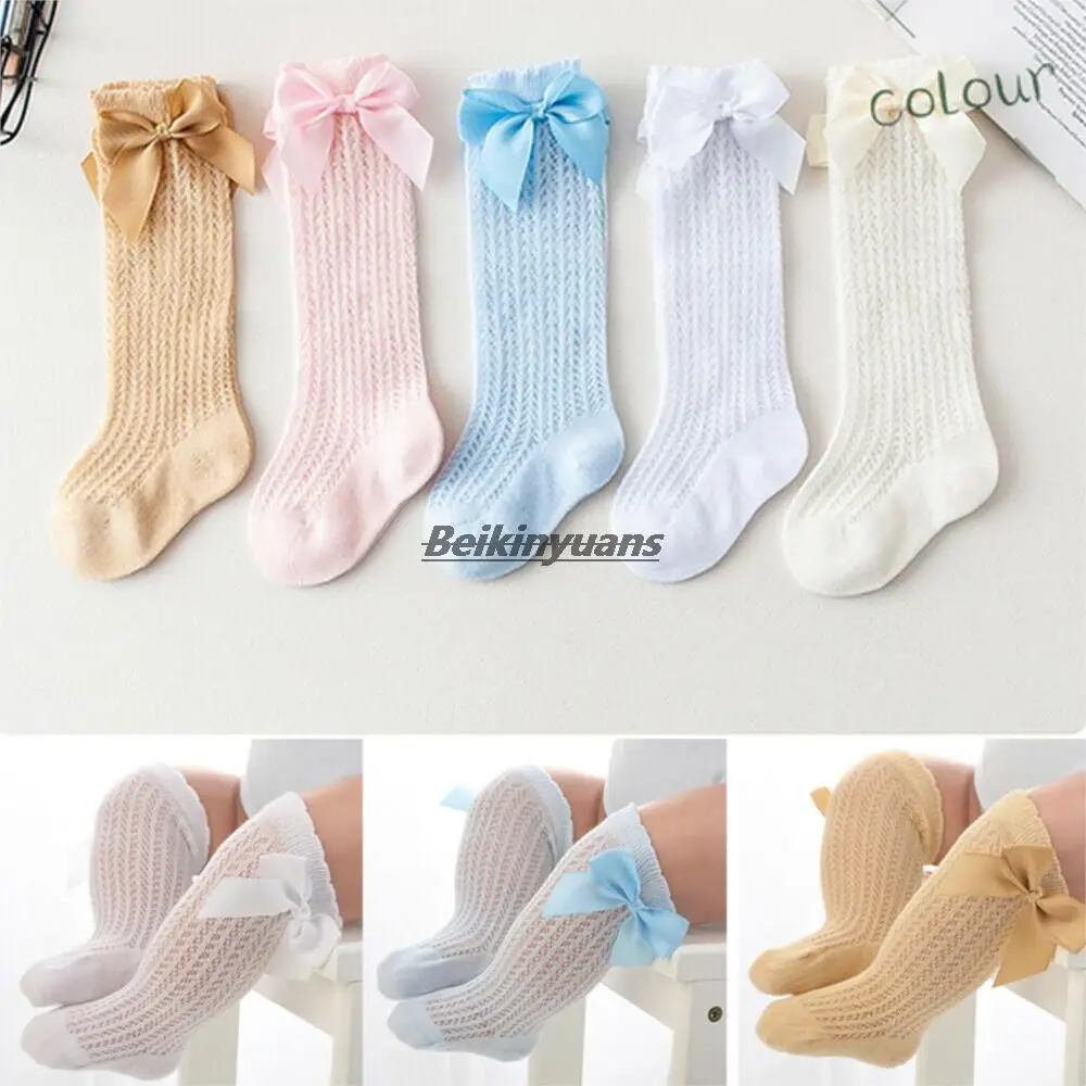 

Baby Infant Girl Sock Boys Non-Slip Stocking Knee High Lace Princess Long Tube Booties Stocking Kids Girl Socks