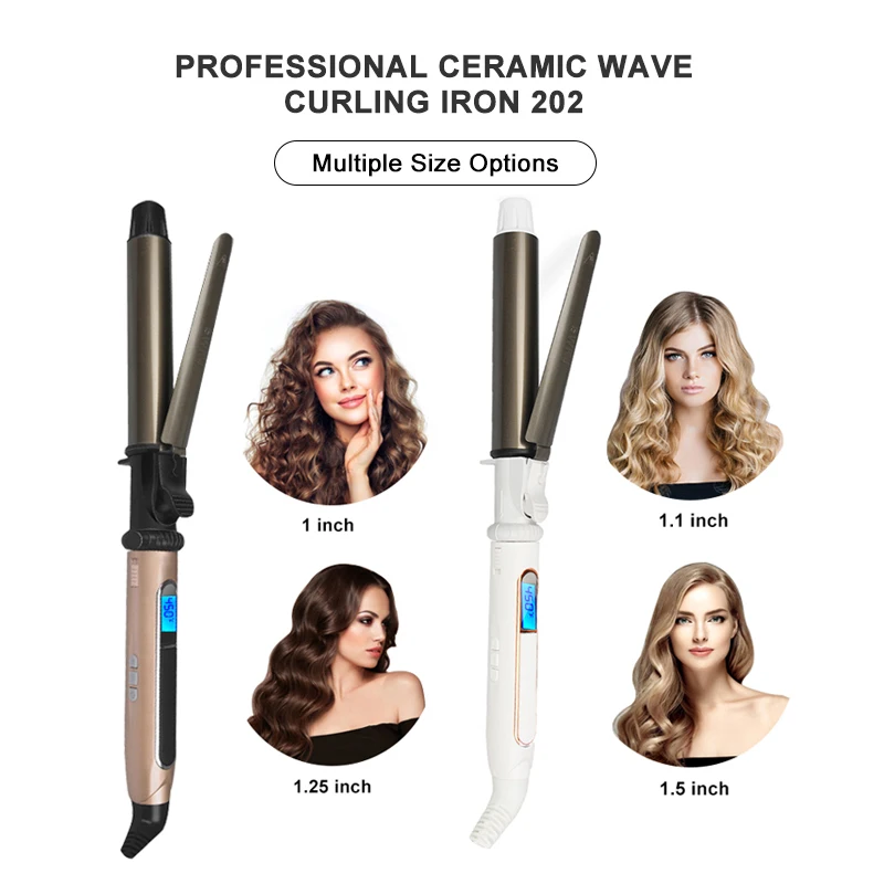 Iron Brown Curly Machines Magic Curler Rotating Ionic Swivel 1.25 Inches Automatic Hair Curling Machine