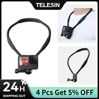 TELESIN Silicone Neck Mount for GoPro Hero13 12 11 10 9 8 7 6 DJI OSMO Action 5 Pro 4 3 Insta360 X5 X4 Action Camera Accessories