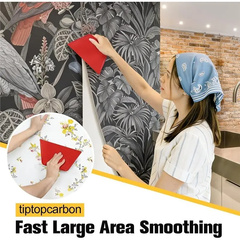 [NEWA64Z!】 Wallpaper Smoothing Tool Kit Vinyl Film Cutter Seam Roller Wallpaper Smoother Squeegee Measure Tape Vinyl Removal Scr