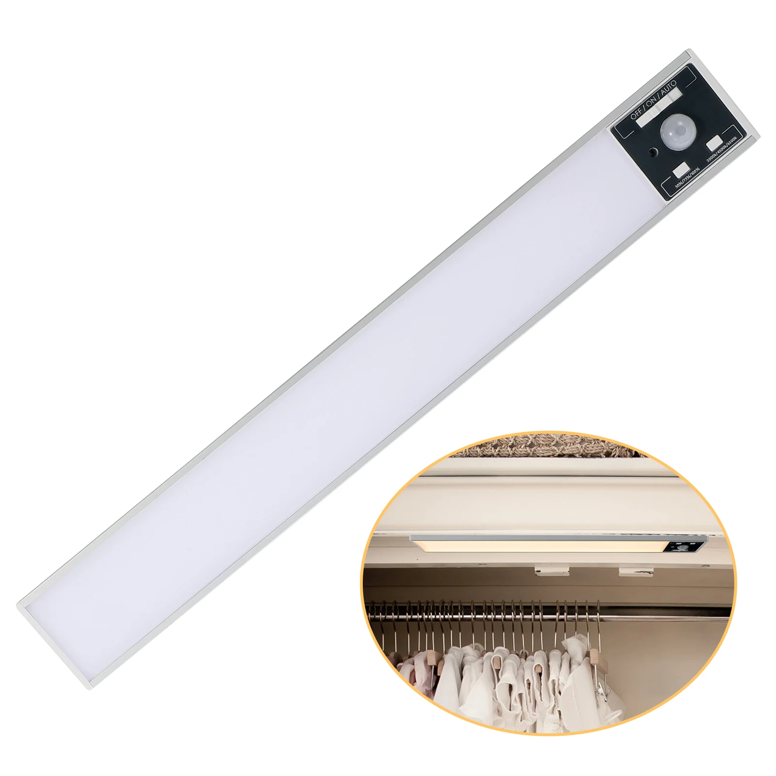 

1 Set Under Cabinet Lights Motion Sensor Led Closet Light Rechargeable Stick On Kitchen Bedroom Closet Lamp Usb Night Light For