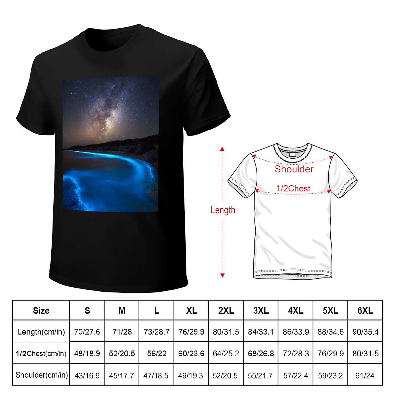 Milky Bioluminescence - 2nd Edition T-Shirt Plus Size Summer Casual T-Shirt