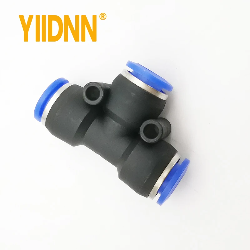 PE Pneumatic Fittings Plastic T Type 3-way For 4mm 6mm 8mm 10mm Tee Tube Quick Connector fitting