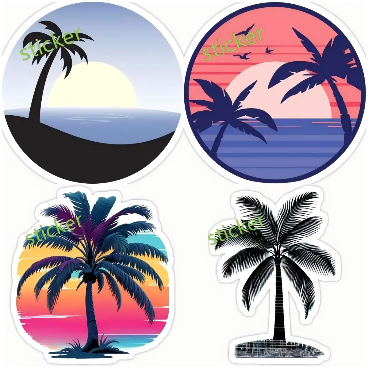 

Beach Palm Tree Decal Car Accessory Camping The Detailing Accesories StickersAuto Exterior Accsesories Water Bottle Caravan
