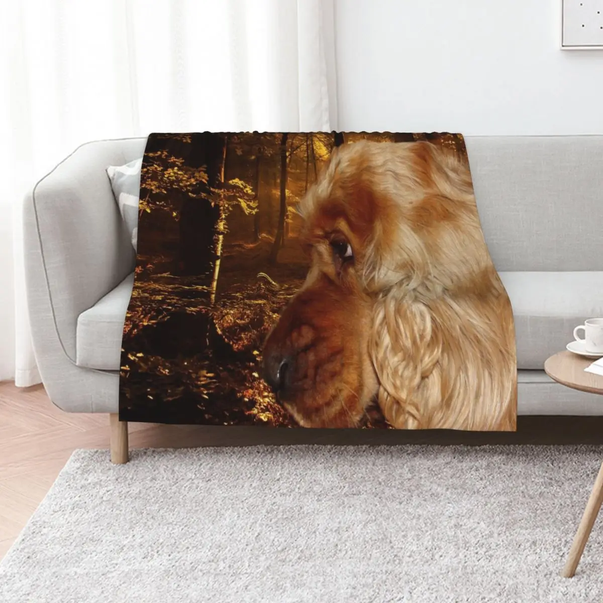 

Dog English Cocker Spaniel Throw Blanket Hairy Heavy christmas gifts wednesday Blankets