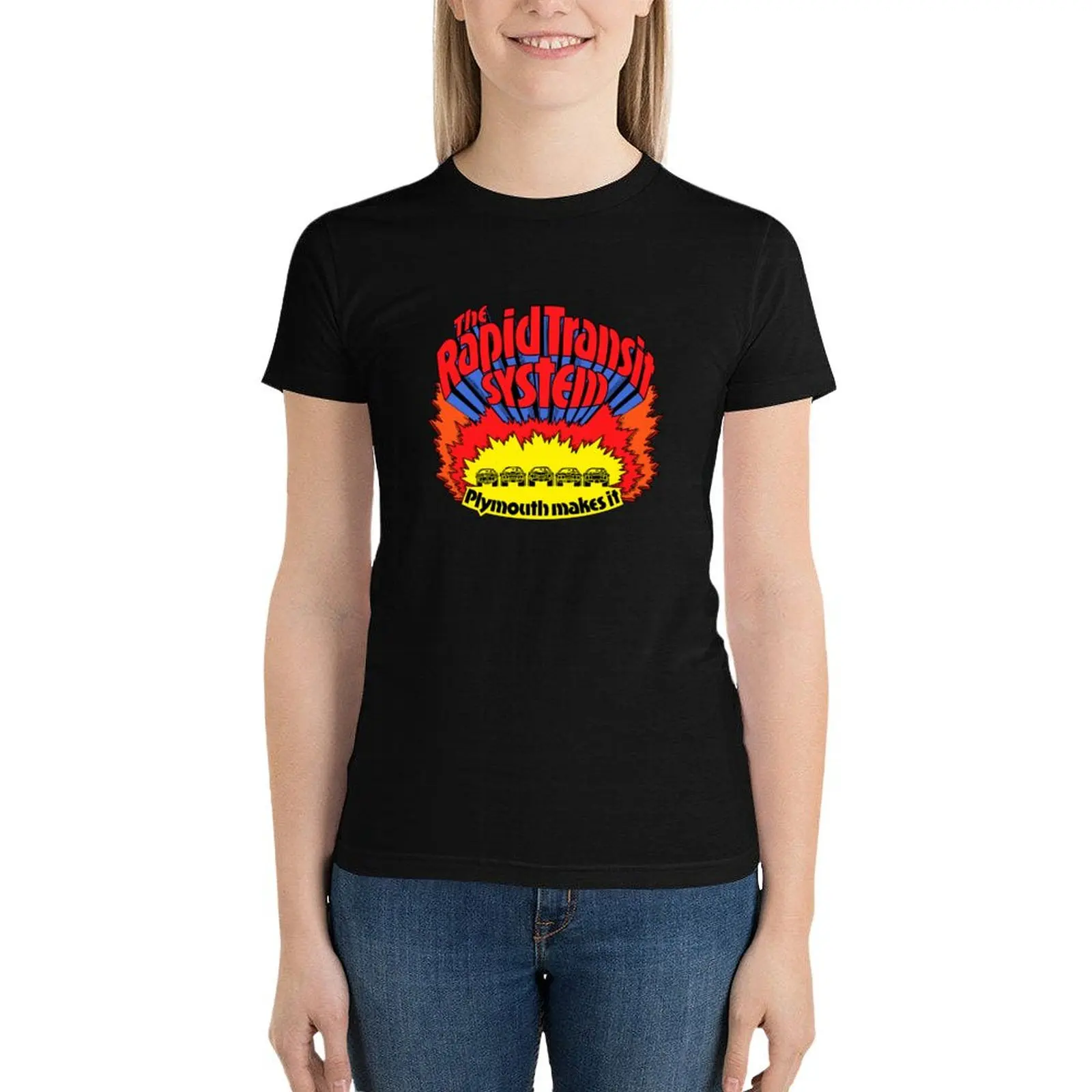 Rapid Transit System - Plymouth Makes It T-Shirt Aesthetic clothing anime clothes cat shirts for Women