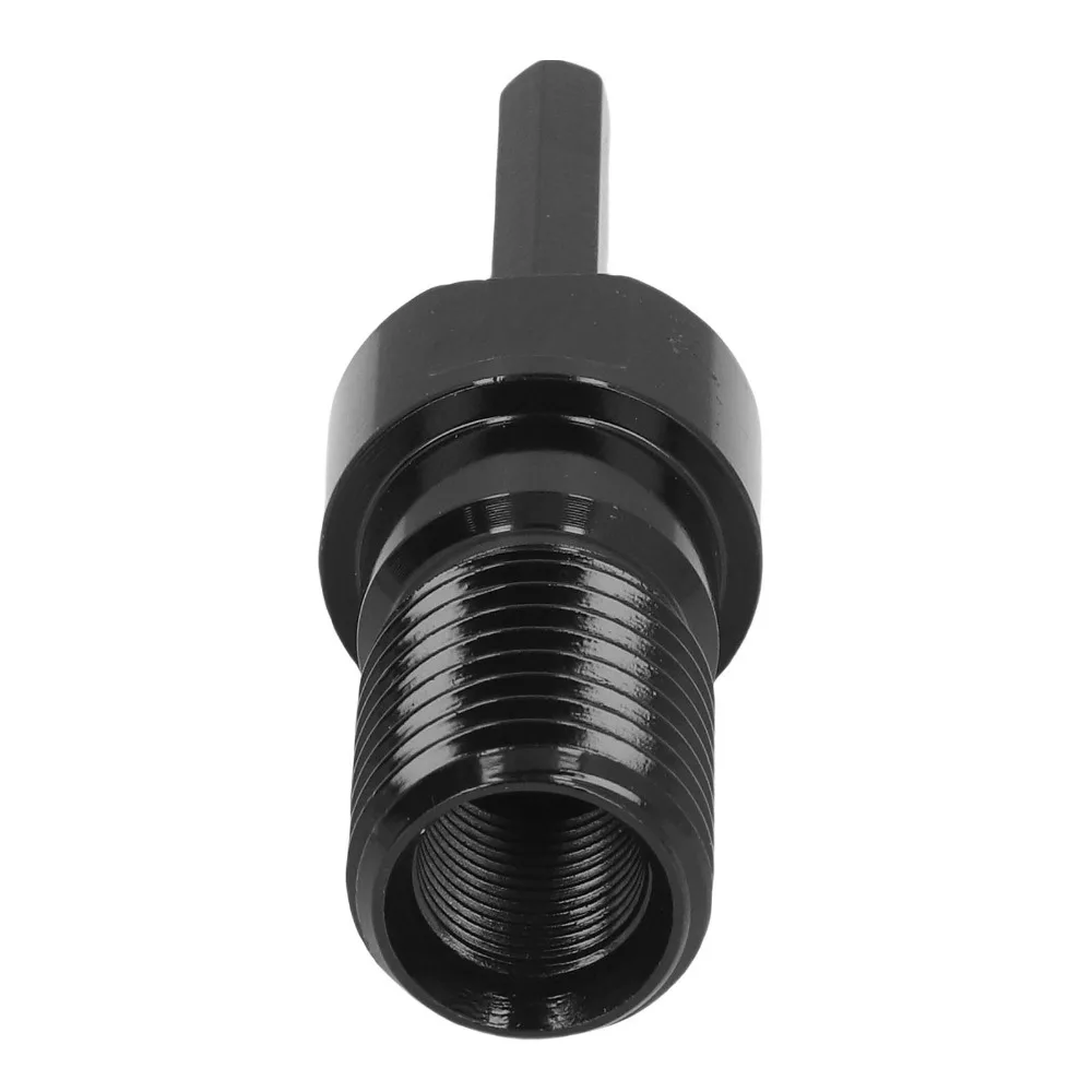UNC 1 1/4 Thread Drill Bit Adapter 1/2in Hex Shank 40Cr Steel Core Drill Adapter Male Thread Hexagonal Shank Hex Shank Converter