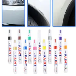 Car Paint Pen 12 Colors Waterproof Oil Based Metal Wood Fabric Plastic Rock Painting Glass Industrial Marker Pen