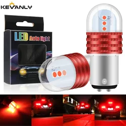 2Pcs 1157 Led Motorcycle Taillights Flashing Signal Light Ba15D P21/5W Brake Light 1157 Car Reversing Lamp Strobe Stop Light Red