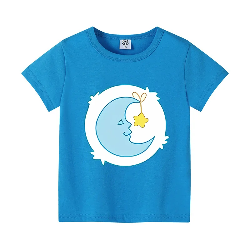Rainbow Bears T-shirt Cute Cartoon Anime Boys Girls Clothes Cotton Short Sleeve Sportwear Kawaii Toddler Round Neck Summer Tops