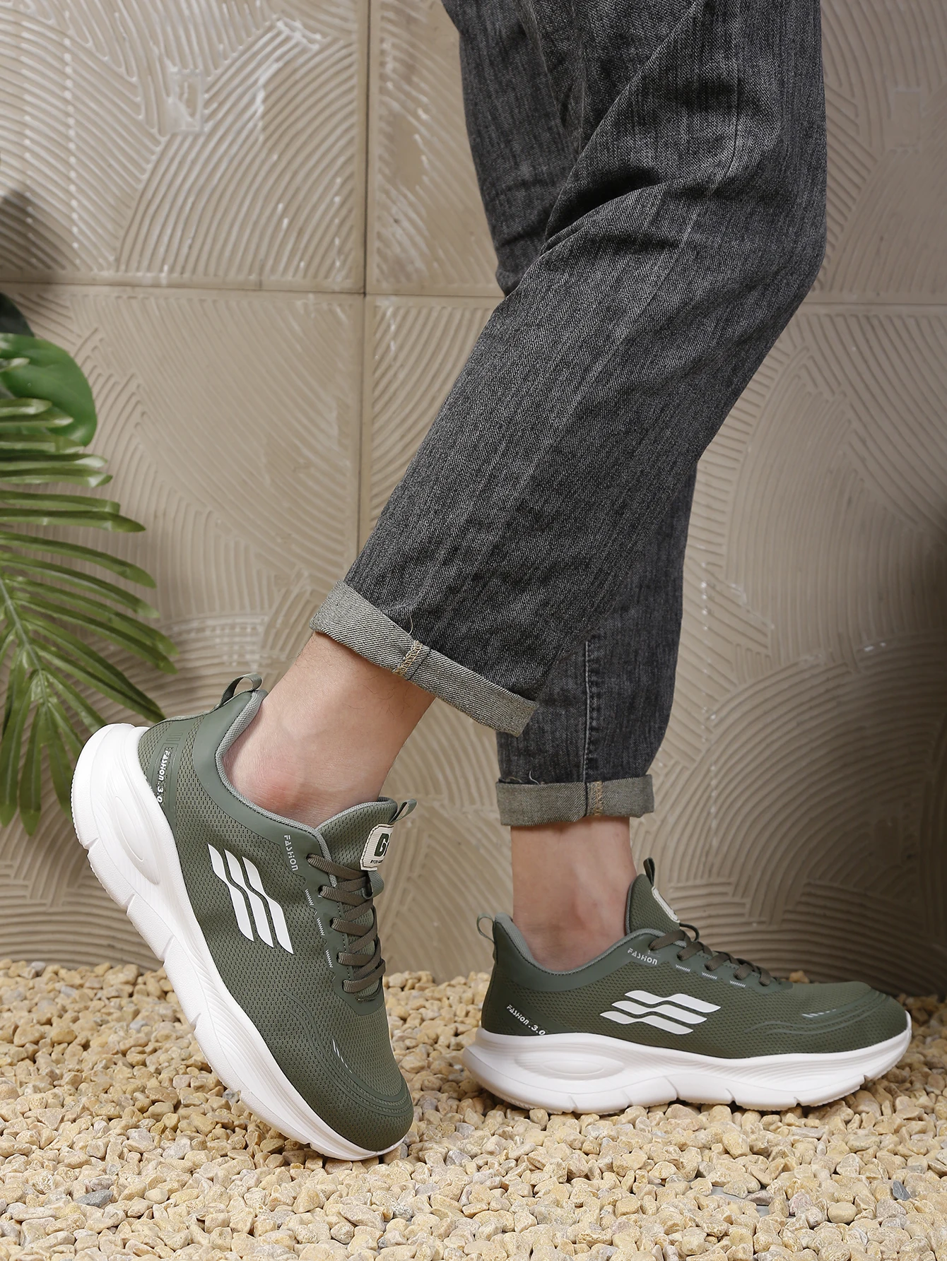 Atmungsaktive Laufschuhe aus Mesh für Damen und Herren, Sport- und Freizeitschuhe mit erhöhter Sohle, Outdoor-Freizeitschuhe – Detail 6