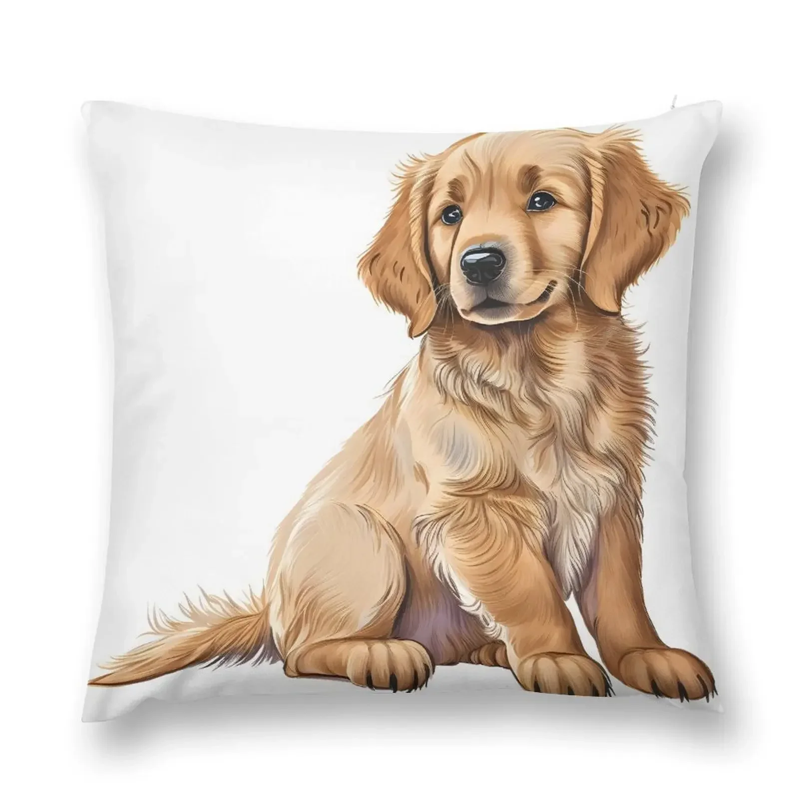 

Cute Golden Retriever Throw Pillow Marble Cushion Cover Pillowcases pillow