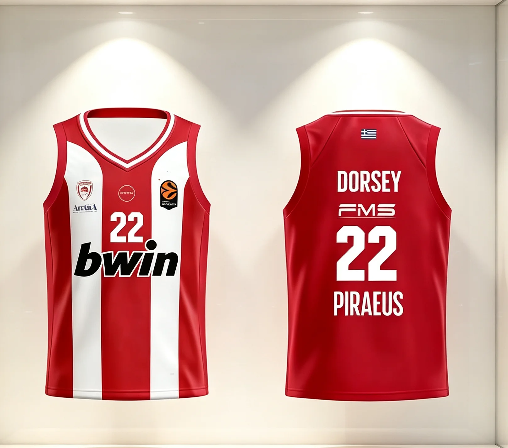 Summer New Arrivals Greek Olympiacos Athens Basketball Jersey Vest Quick-drying Fan Basketball Special Wear Family Kids Tees 26
