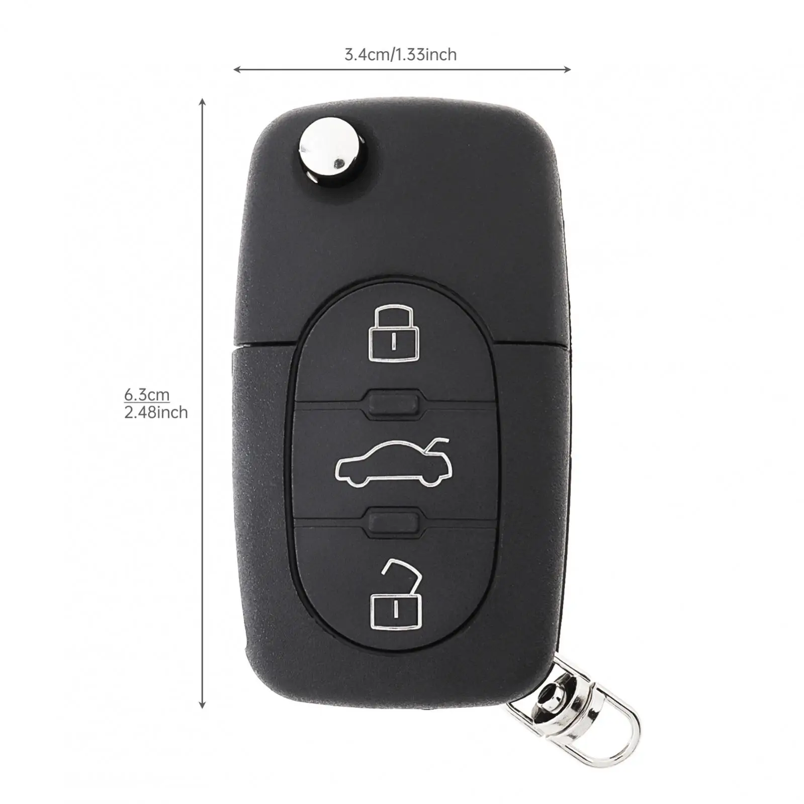 433MHh 3 Buttons Car Remote Key with ID48 Chip/4D0837231N Fit for Audi A2 / A3 / A4 / A6 / A8 / TT 2002-2004