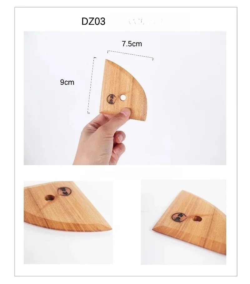 Massivholz-Schaber für Töpferarbeiten, Modellierwerkzeuge für DIY-Keramikkunst, Formgebung von Tonformen, Schüsseln, Teller, Modelliermesser – Detail 5