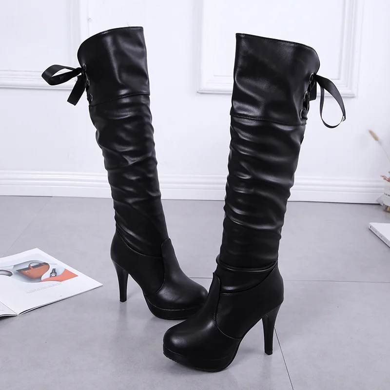 

Designer Womens Knee High Luxury Womens High Heels Comfortable Trend Leather Boots Classic Women Boots 2026 New Zapatos De Mujer