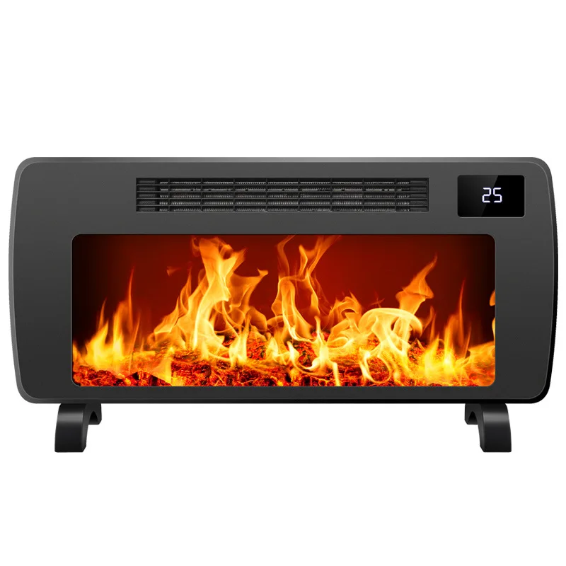New Model Simulated 3D Flame European-Style Fireplace Home Use Rapid Heating Electric Heater Voice-Activated Version