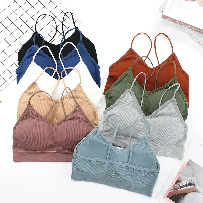 

Top Female Padded Crop Underwear Seamless Women's Sexy Tube Streetwear Lingerie Strapless Bralette Bandeau Bra