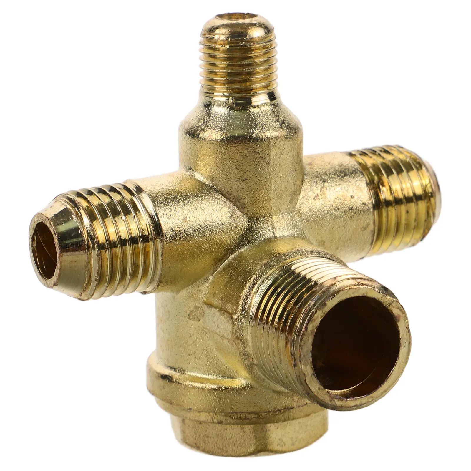 Air Compressor Check Valve 4 Ways Threaded Non-Return Pressure Valve Replacement Accessory Pneumatic Connector Joint Tool