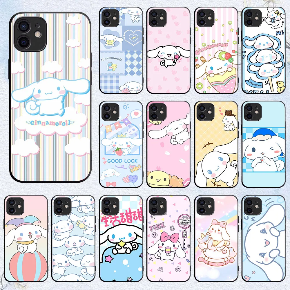 Flexible TPU Case For iPhone X XS 7 8 11 14 15 Plus Pro Max WX-9 Cinnamoroll