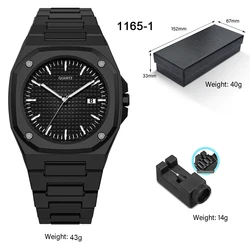Polycarbonate Fashion Creative Quartz Watch Minimalist Date Design Waterproof Watch Fashion Four Screw Dial Men's Quartz Watch