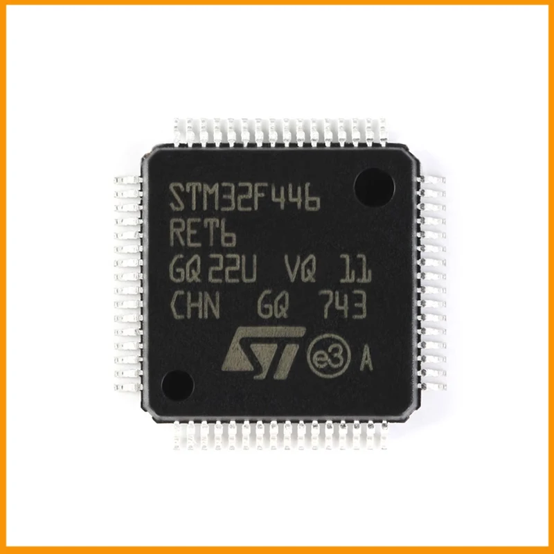 5Pcs/Lot  New Original   STM32F446RET6 STM32F446  Microcontroller IC 32-Bit Single-Core 180MHz 512KB (512K x 8) FLASH 64-LQFP