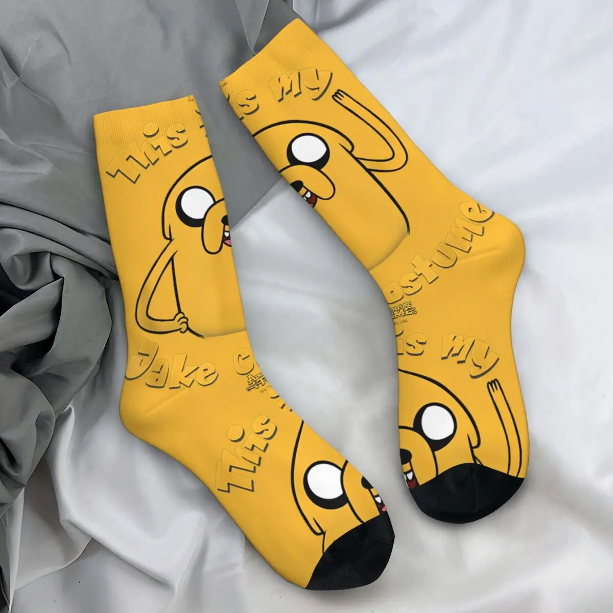 Adventure Time Socks Winter This Is My Jake Costume Stockings Funny Women Men Comfortable Socks Outdoor Sports Anti Slip Socks