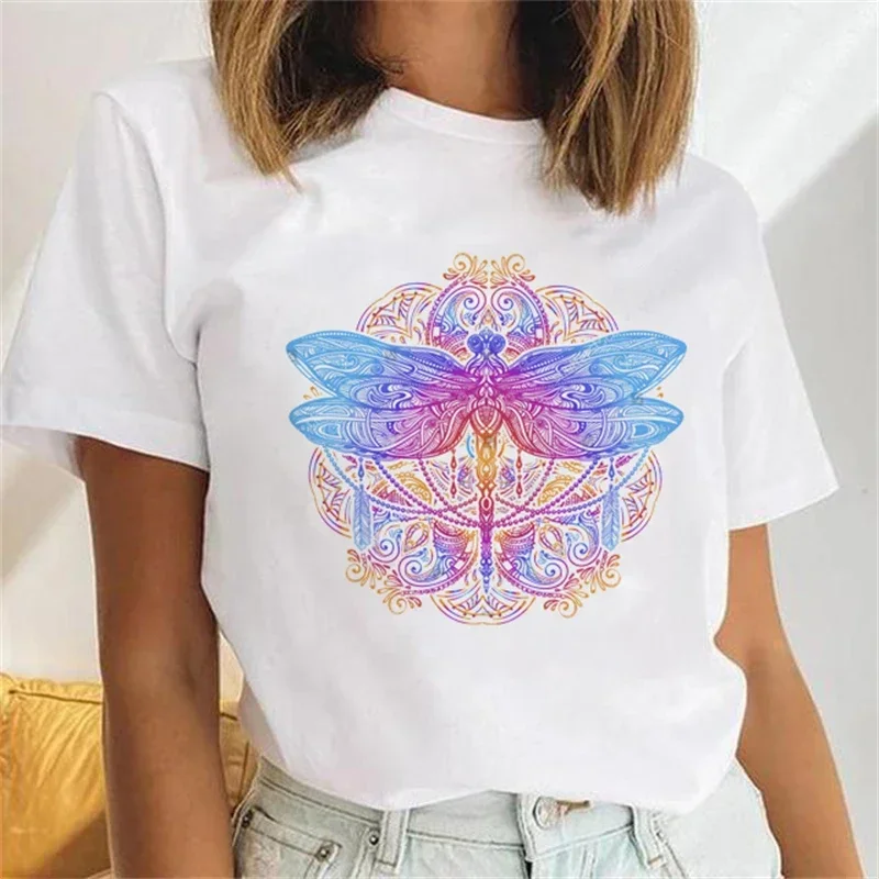 T-shirt manches courtes femme blanc, estival et estival, avec la main de Fatima Hamasa, Lucky Hamsa, Harajuku, Alchemy