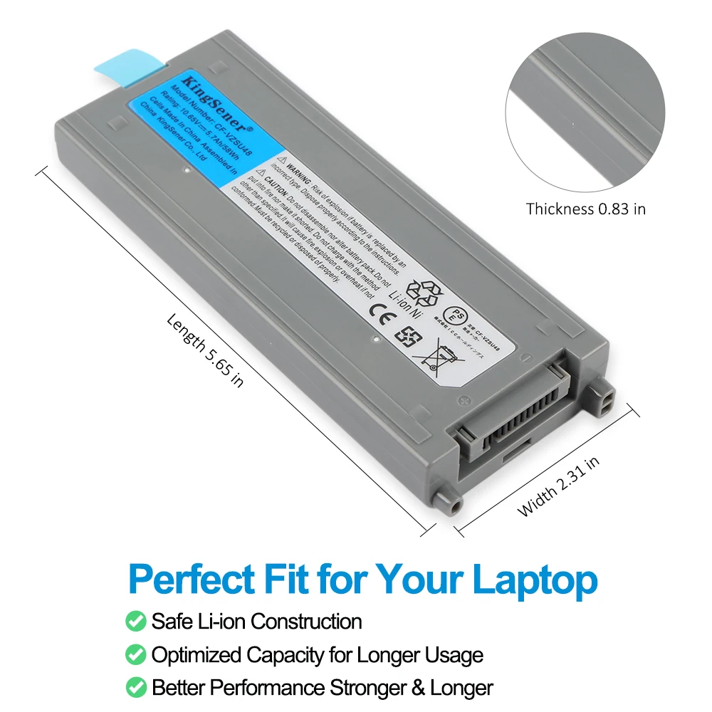 KingSener CF-VZSU48 Laptop Battery For Panasonic CF-VZSU48U CF-VZSU48R CF-VZSU28 CF-VZSU87R CF-VZSU50 CF-19 CF19 Toughbook