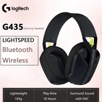 Logitech G435 LIGHTSPEED Auriculares inalámbricos para juegos Ligeros 165 g Micrófonos integrados, batería de 18 horas Auriculares para jugadores Bluetooth para PC/PS