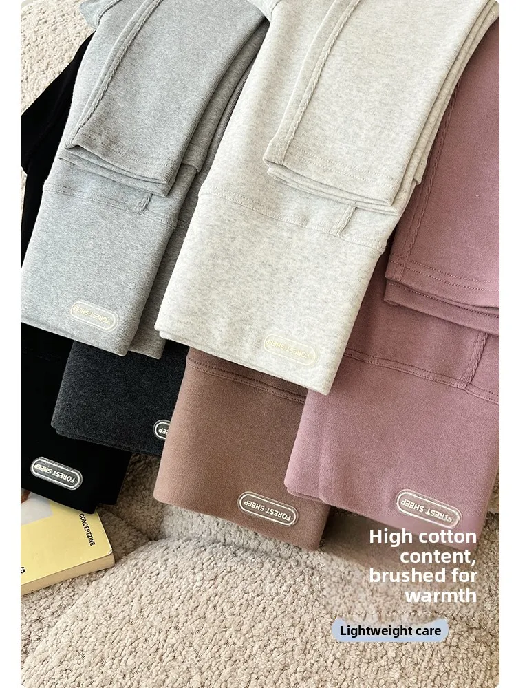 Legginsy damskie z wysokim stanem, bawełniane, do noszenia na zewnątrz, wyszczuplające, elastyczne, miękkie, przyjazne dla skóry, sportowe, ciepłe spodnie.