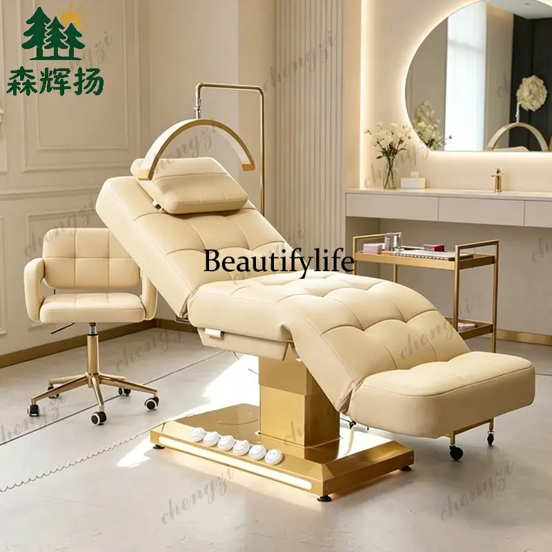 Electric beauty bed Heated bed Electric lift Skin management Bedside spa Massage treatment bed