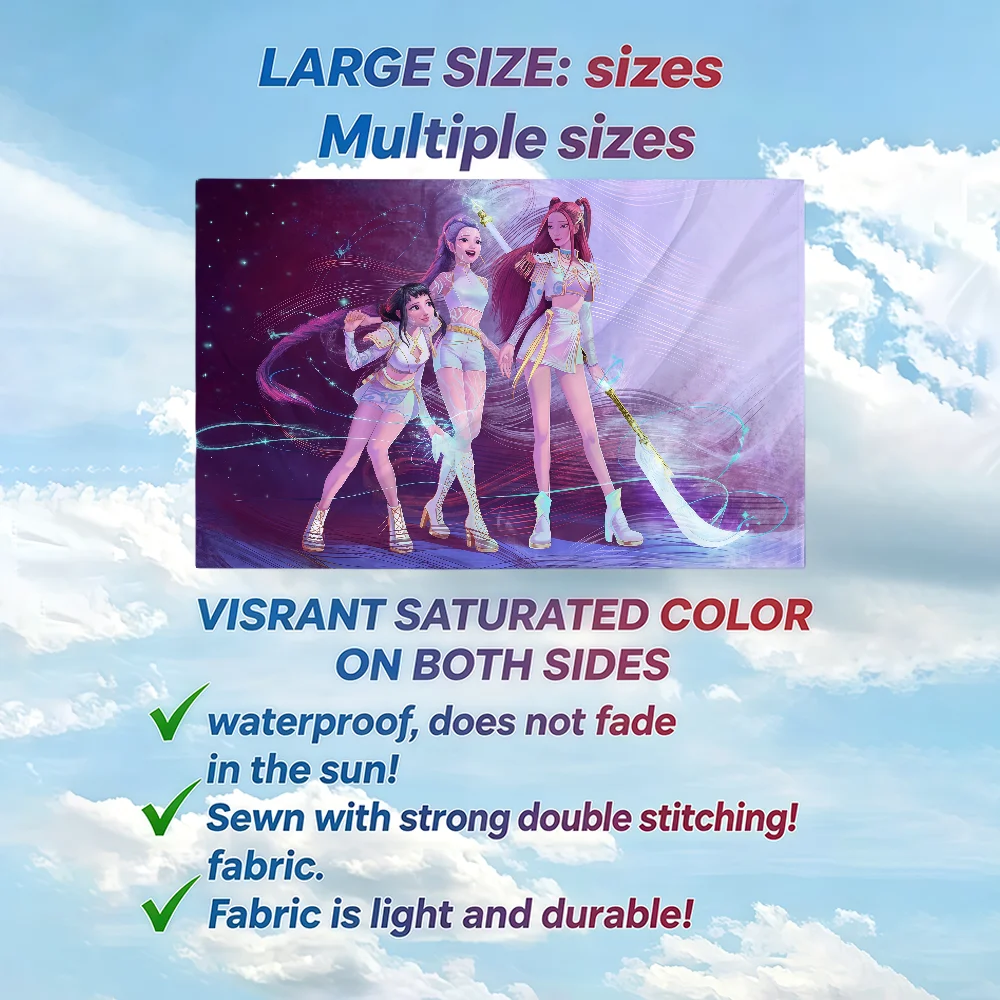 K-KPop D-Demon H-Hunters Movie flag Best Price For Outdoor Camping Party Club Banner Decoration Ornaments