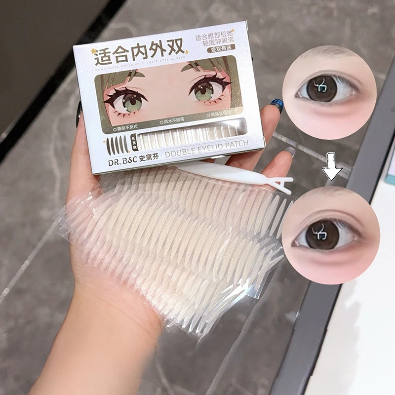 二重まぶたテープ 400 個目に見えないまぶたテープ落ちたまぶたのための強力なホールドパッチ自然な見た目のアイリフトストリップ