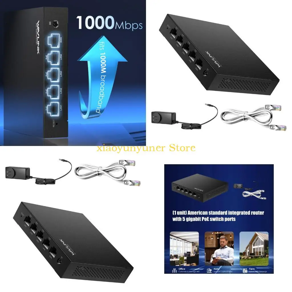 P9JB 4 PoE Port Gigabit Switcher With AC Function For Seamlessly Wireless Coverage In Large Space Up To 128 Devices