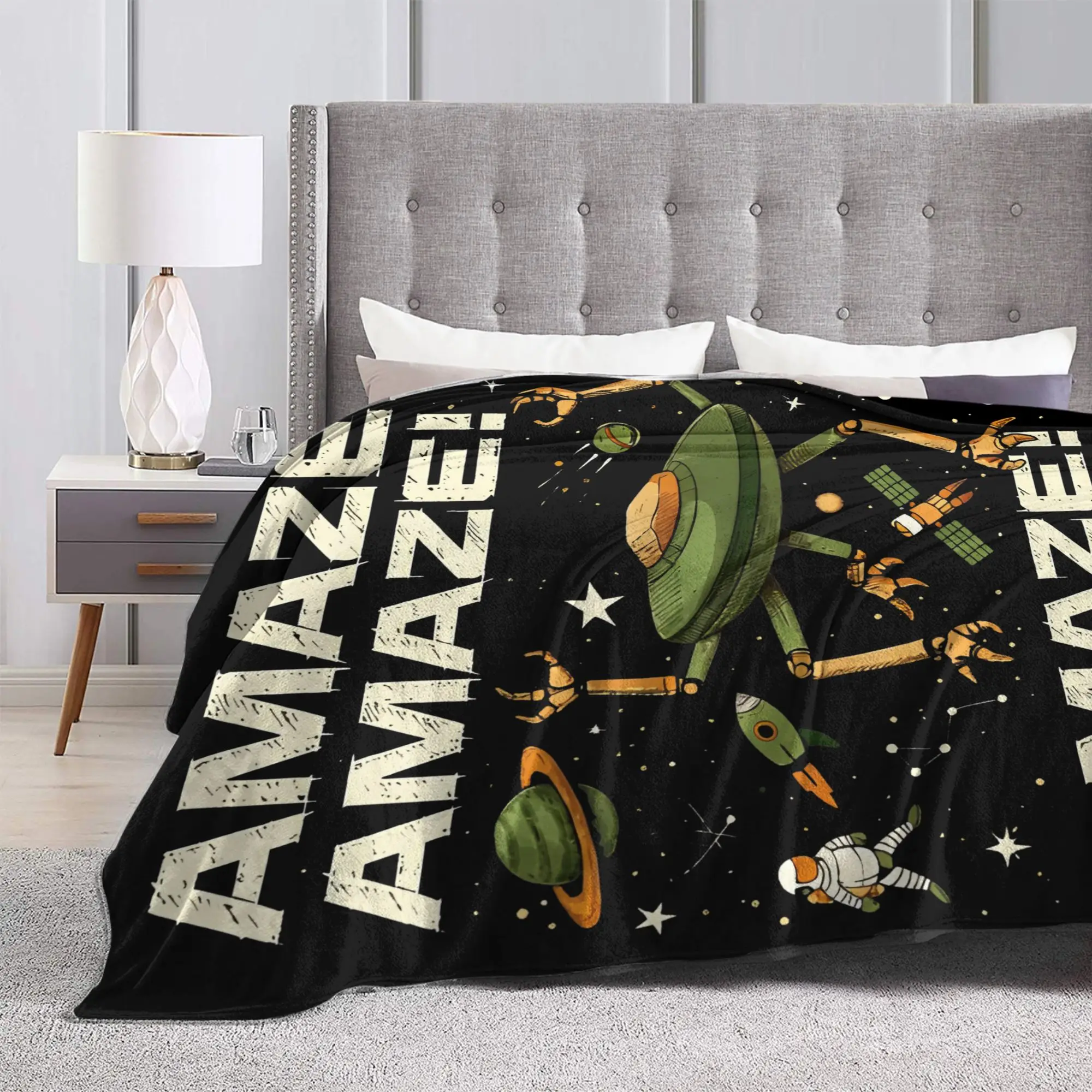 Rockys Amaze Movie Project Hail Mary Fuzzy Blanket  Vintage Throw Blankets for Home 150*125cm Rug Piece