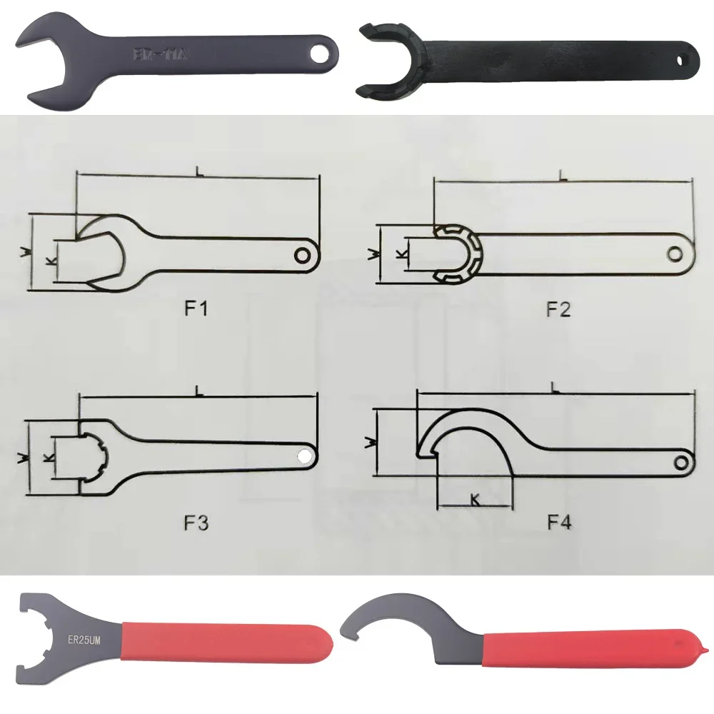 A M UM вида ER цанговый патрон гаечный ключ ER11 ER16 ER20 ER25 ER32 CNC обрабатывающий центр инструменты ER крюк гаечный ключ