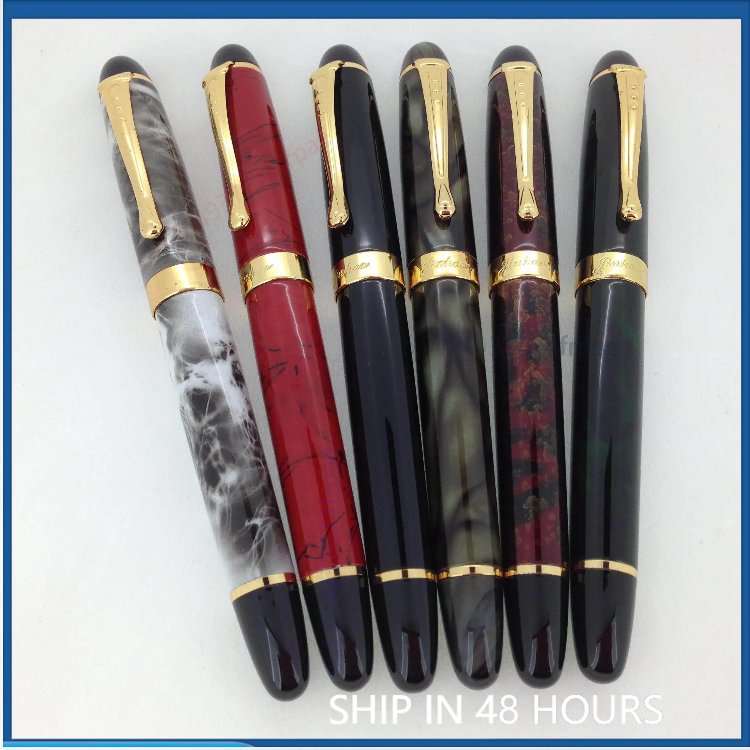 For Jinhao X450 Metal Fountain Pen Hand Polished Naginata Nib Smooth Writing Business Signature Practice Gift Pen（2pcs）