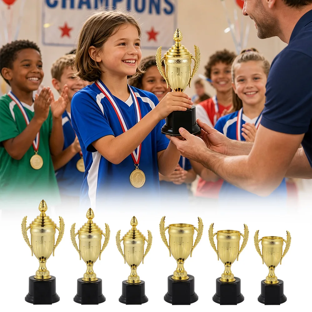 Children's Trophy Awards Competition Soccer School Rewarding Supply Small Prize Cup Plastic Model Winner Award Trophy